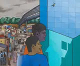 Brave New World by Sudhir Patwardhan, 2018, Acrylic on canvas, sold Mar 2024