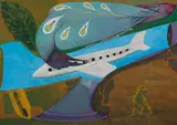 Sky Feeder (Version 1) by Anandajit Ray, 2021, Watercolour and gouache on paper, sold Mar 2024