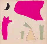 Untitled by Jogen Chowdhury, Collage and pen on paper, sold Mar 2024