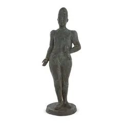 Onlooker by Sakti Burman, Bronze, sold Aug 2023