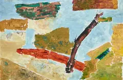 Untitled by Ram Kumar, Acrylic on paper, sold Dec 2023