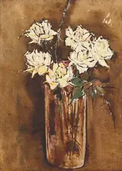 Untitled by B. Prabha, 1966, Acrylic on canvas, sold Dec 2023
