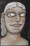 Untitled by Jogen Chowdhury, 2018, Mixed media on paper pasted on mount board, sold Dec 2023