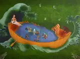 Ark: Kashmir by Ghulam Mohammed Sheikh, Acrylic on canvas, sold Dec 2023