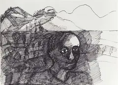 Untitled (Coonoor) by Bhupen Khakhar, Felt tip pen on paper, sold Dec 2023