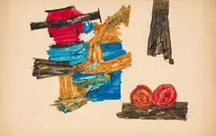 Untitled by Ram Kumar, 1981, Acrylic on paper, sold Dec 2023