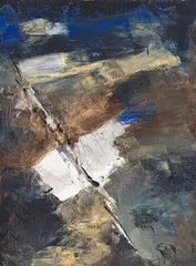 Untitled by Ram Kumar, Acrylic on canvas, sold Dec 2023