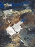 Untitled by Ram Kumar, Acrylic on canvas, sold Dec 2023