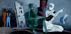 That Obscure Object of Desire by M. F. Husain, Oil on canvas, sold Dec 2023