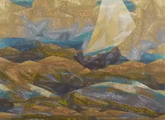 Storm by Jehangir Sabavala, Oil on canvas, sold Dec 2023