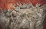 Untitled by Prokash Karmakar, Oil on canvas, sold Dec 2023