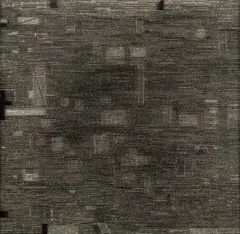Mapping Space I by Rameshwar Broota, Pen and ink and epoxy resin on canvas, sold Dec 2023