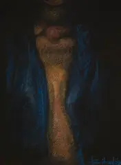 Untitled by Bikash Bhattacharjee, Pastel on paper pasted on paper board, sold Dec 2023