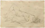 Nude Studies by Jehangir Sabavala, Pencil on paper pasted on mount board, sold Dec 2023