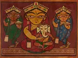 Untitled by Jamini Roy, Tempera on canvas pasted on board, sold Dec 2023