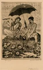 Happy Pairs by Harendra Narayan Das, Etching on paper, sold Dec 2023