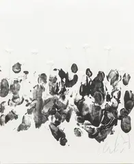 Kein Fehler im System by Günther Uecker, 1978, Lithographie und Prägung, sold May 2025