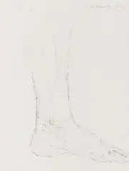 Skizze eines Fußes by Joannis Avramidis, 1966, Bleistiftzeichnung, sold May 2025