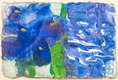 Flieder und Veilchen by Klaus Fußmann, Gouache, sold May 2025