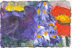 Astern und Anemone by Klaus Fußmann, 2019, Tempera, sold May 2025