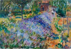 Jardin au printemps by Max Agostini, Öl/Lw, sold May 2025