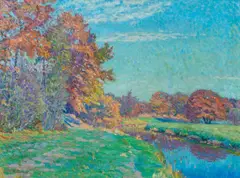 Herbsttag an der Alster by Ernst Wilhelm Eitner, Öl/Lw, sold May 2025