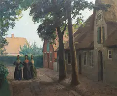 Juniabenddämmerung auf Föhr by Otto Heinrich Engel, 1923, Öl/Lw, sold May 2025