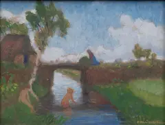 Der Sommer by Otto Modersohn, 1923, Öltempera/Karton, sold May 2025