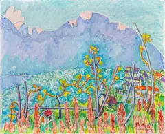 Blick auf den Genfer See by Ivo Hauptmann, 1959, Öl/Lw, sold Mar 2025