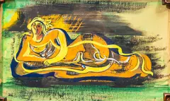 Liegende by Cesar Klein, Tempera, sold Mar 2025