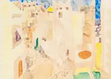Dorf in der Sonne by Eduard Bargheer, 1955, Aquarell, sold Mar 2025