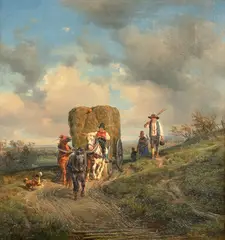 Die Heufuhre by Hermann Kauffmann, Öl/Lw, sold Nov 2024