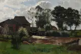 Wassermühle bei Weimar by Paul Baum, 1885, Öl/Lw./Karton, sold Nov 2024
