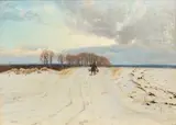 Winterlandschaft by Thorvald Niss, Öl/Lw, sold Nov 2024