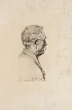 Text an Franz von Lenbach by Adolph von Menzel, Lichtdruck, sold Nov 2024