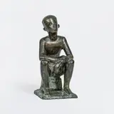 Sitzender Junge by Clemens Pasch, 1949, Bronze, braungrün patiniert, sold Nov 2024