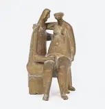 Liebespaar by Georg Engst, 1956, Bronze, goldbraun patiniert, sold Nov 2024