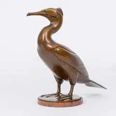 Kormoran by Wilhelm Krieger, Bronze, braun patiniert, sold Sep 2024