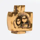 Symbol Familie by Pierre (Hans Adolf Peter) Schumann, Bronze, goldbraun patiniert, poliert, sold Sep 2024