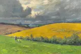 Rapsfeld in bewegter Luft by Carl Arp, 1903, Öl/Lw, sold Sep 2024