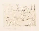 Sitzendes Kind by Paula Modersohn-Becker, Kaltnadel, sold Sep 2024