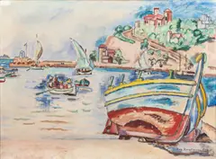 Südliche Küste by Ivo Hauptmann, 1930, Öl/Lw, sold Sep 2024