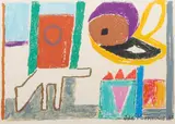 Schwebendes und Tier by Ida Kerkovius, 1963, Farbsiebdruck, sold Sep 2024