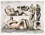 Six Sculpture Ideas by Henry Moore, 1979, Farblithographie, sold Sep 2024