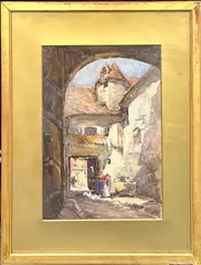 Untitled by John Frederick Lewis, watercolour street scene, sold Jan 2023