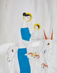 Untitled by Rasik Raval, Ink and gouache on paper, sold Mar 2025