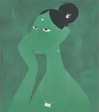 Lady by Rasik Raval, Gouache on paper, sold Mar 2025