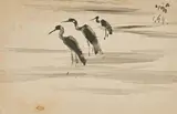 Untitled (Storks) by Nandalal Bose, Ink on card, sold Mar 2025