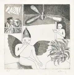 Untitled by Bhupen Khakhar, Etching on paper, sold Mar 2025