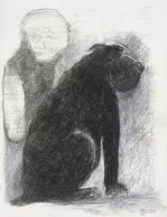Untitled by Krishen Khanna, 2003, Pastel on paper, sold Mar 2025